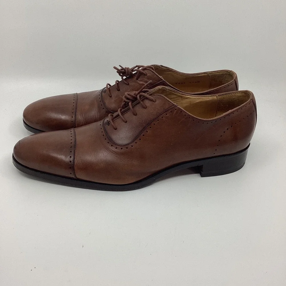 Mercanti Fiorentini Leather Cap Toe Oxford Dress Shoes Mens 11.5 Heritage